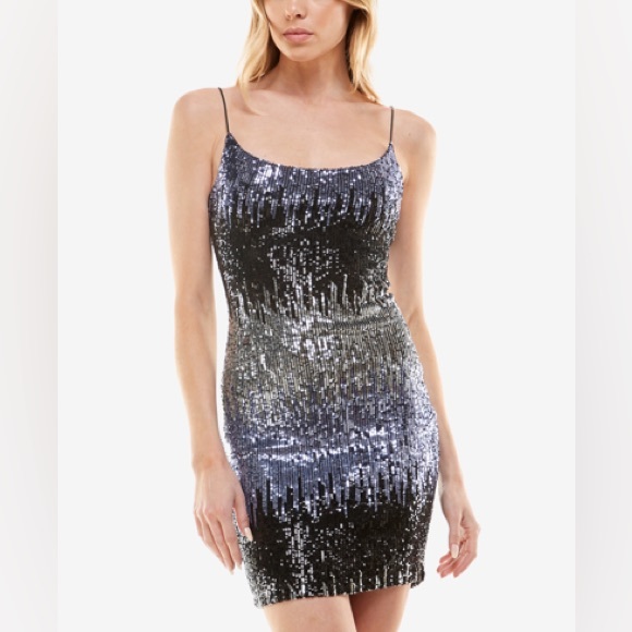 NWOT B. Darlin’ Sequin Dress - Picture 3 of 5